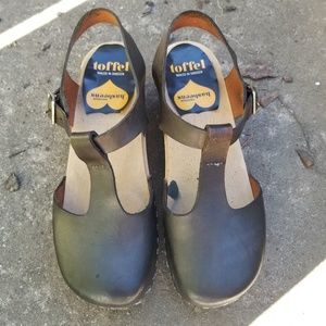 Black T Strap Swedish Hasbeens